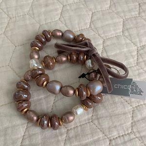 Beautiful Chicos NWT pearl bracelet set